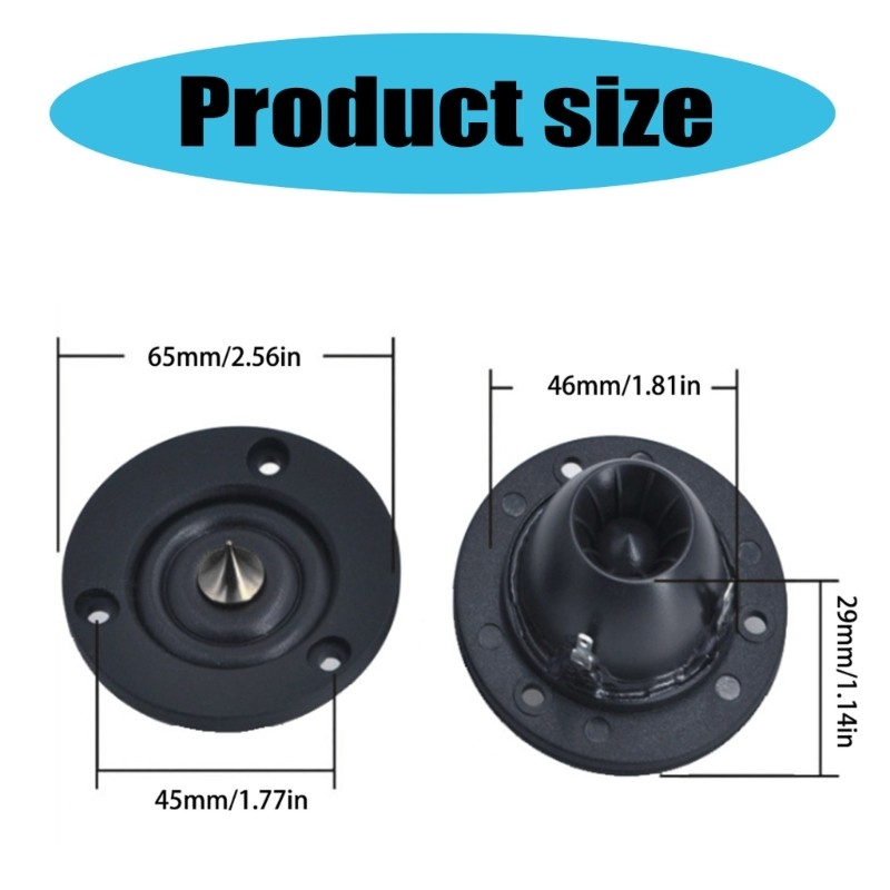 Set of 2pcs 2" 4Ohm Silk Dome Tweeters Speakers Car Modification Treble Speakers