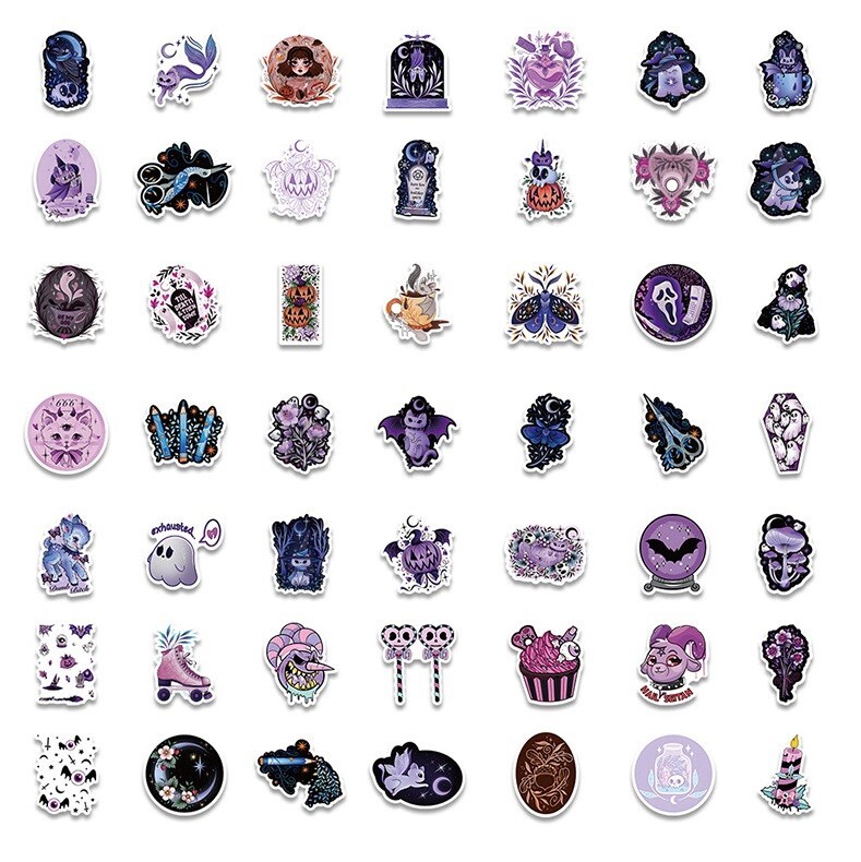 200pcs SPIRITUAL Stickers Pack,Crystal Potion Gothic Halloween Stickers, #225236