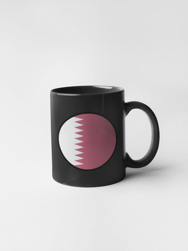 Qatar Flag Circle Sticker Decal