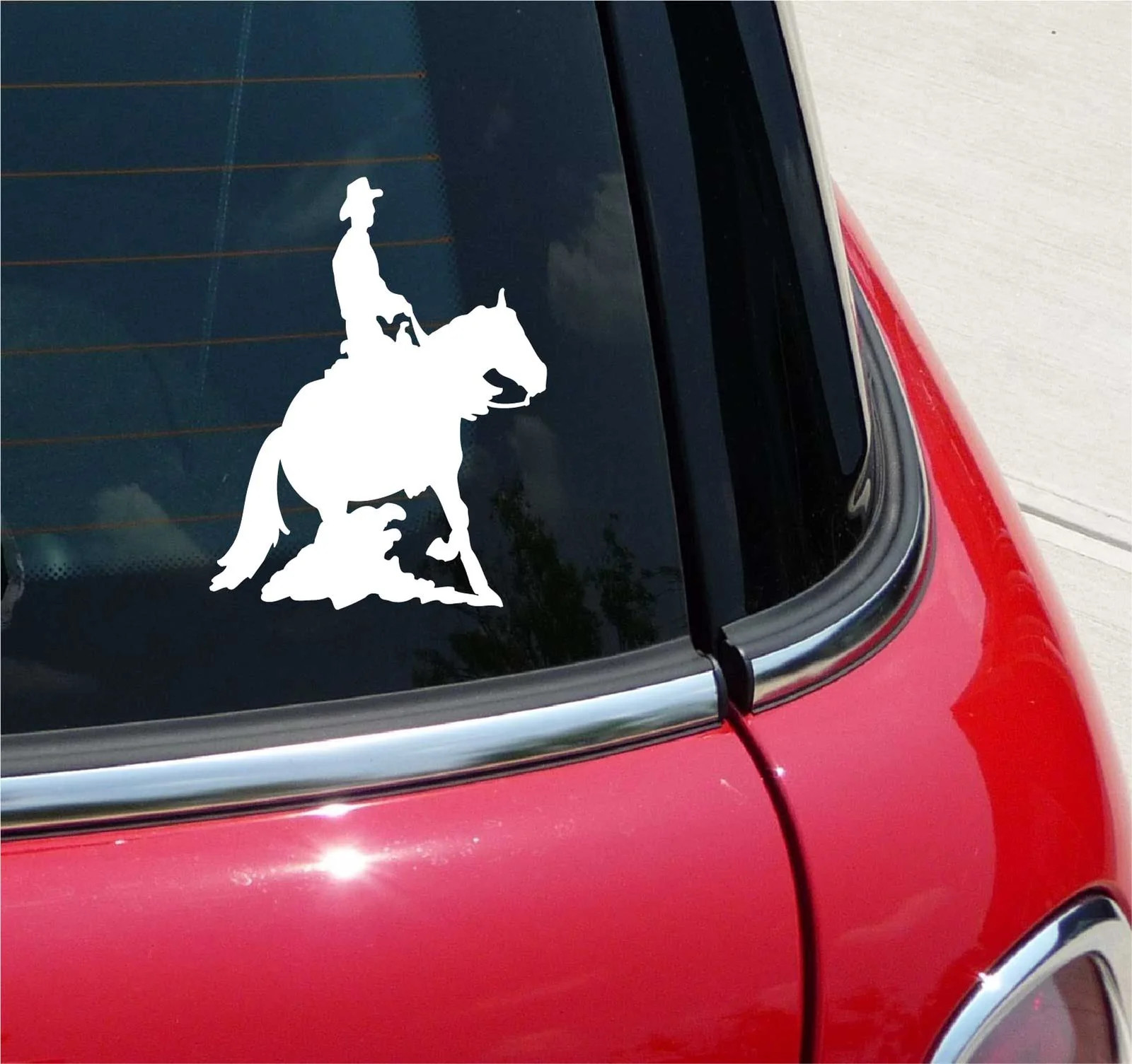 REINING HORSE RODEO SOUTHWEST GRAPHIC DECAL STICKER ART CAR WALL DECOR