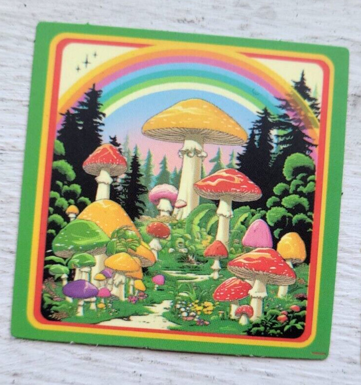 Haunted Active Spirit Creepy Castle And Mushrooms Sticker Lot Of 2 Pcs