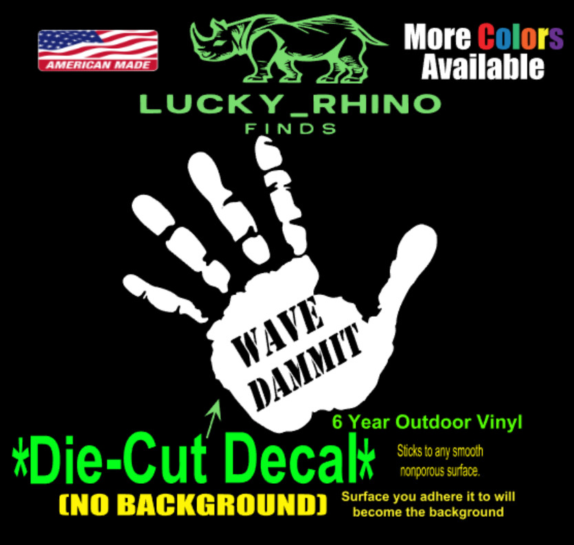 Jeep Wave Dammit Logo 4×4 Truck Car Window Vinyl Decal Sticker