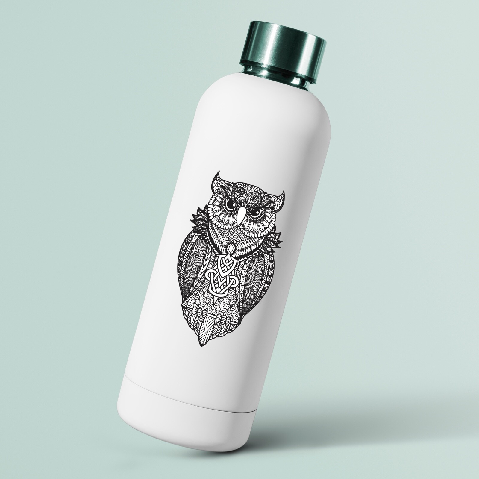 Owl Tribal Black and White Sticker Car Vinyl Truck Decal Window Wise Owls Bird