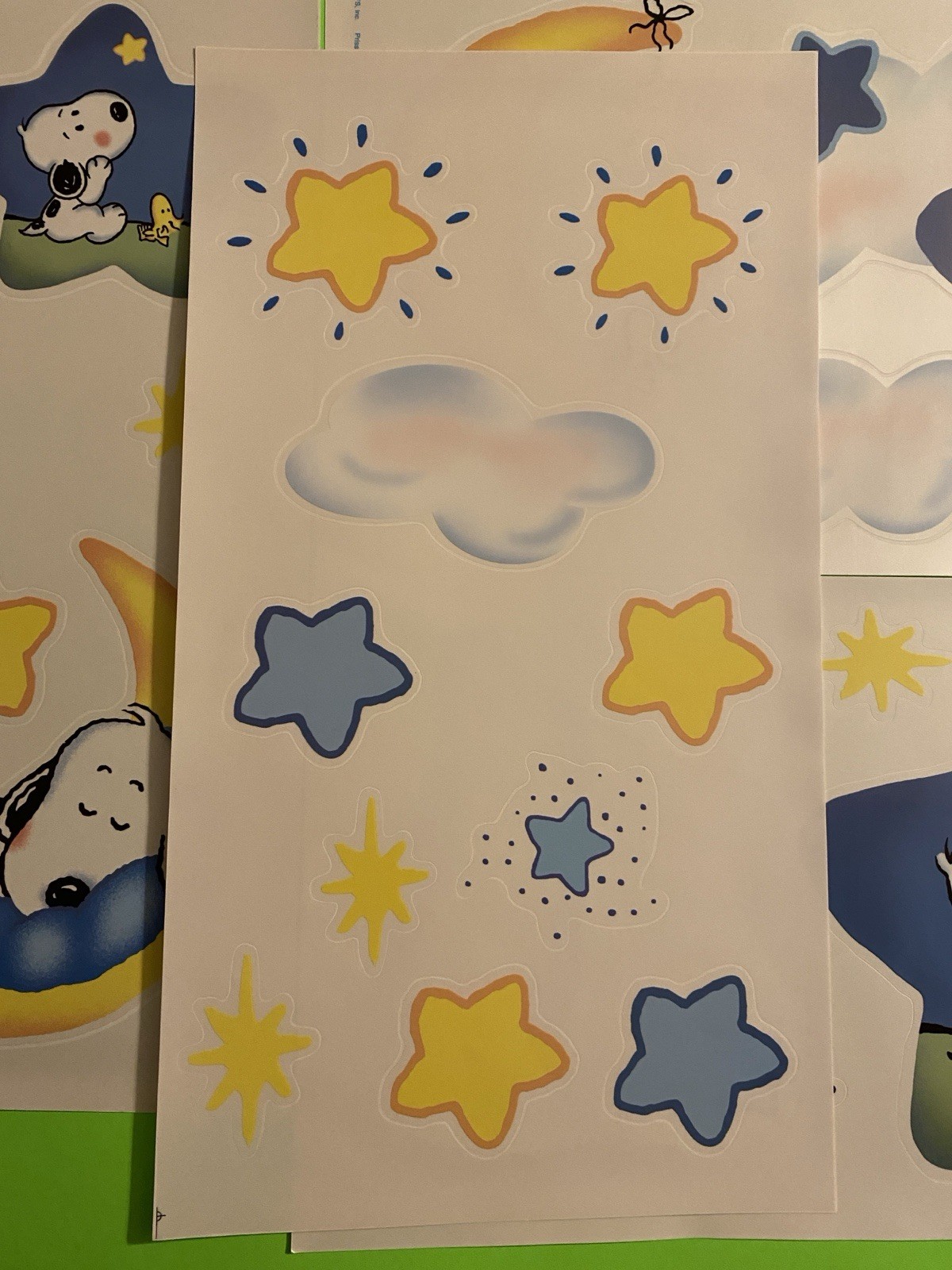 Snoopy Woodstock Peanuts Wall Decal Decor Stickers Set Peel Stick Remove USA
