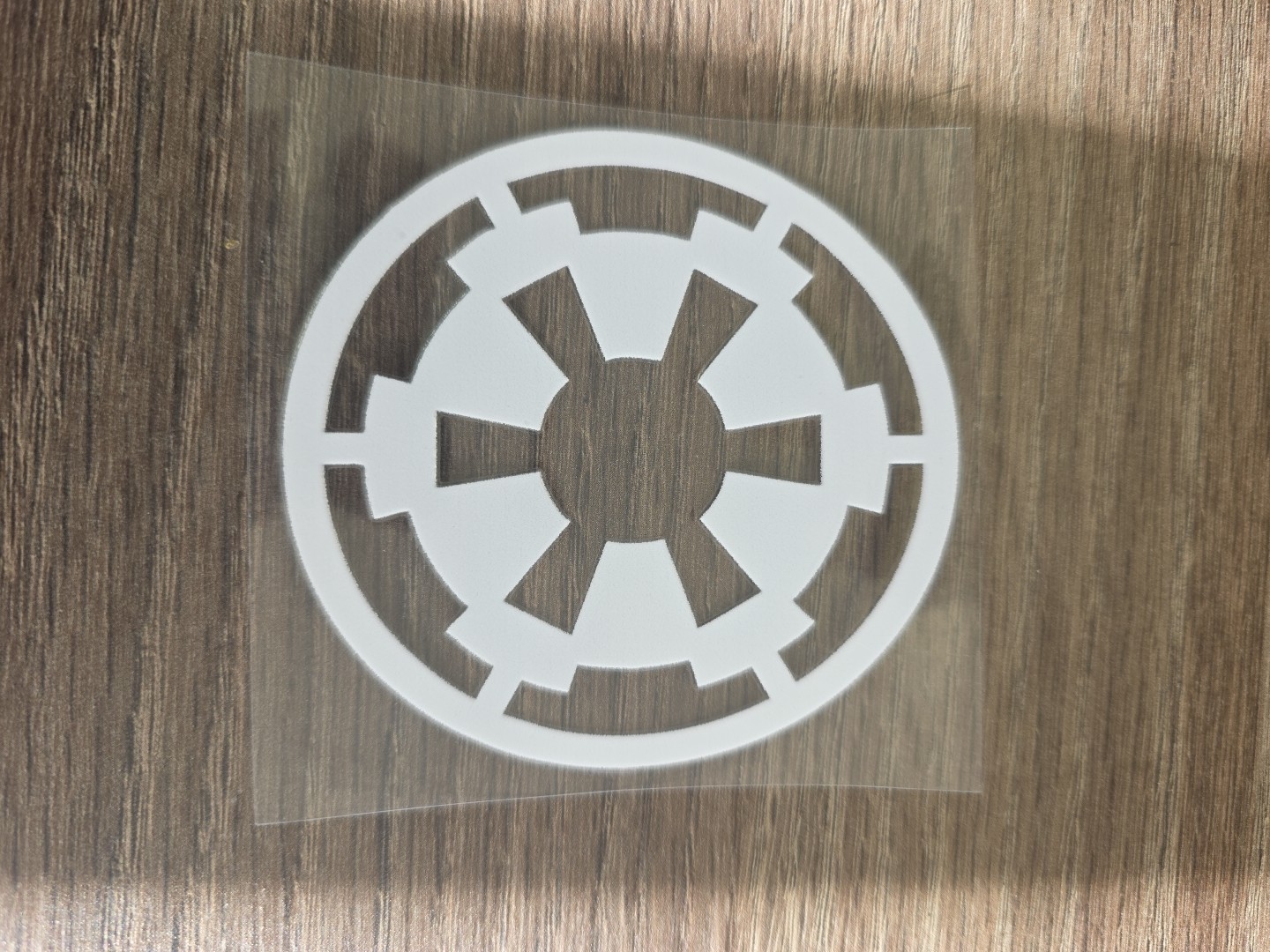 Galactic Empire Star Wars White UVDTF Decal Made In USA Waterproof