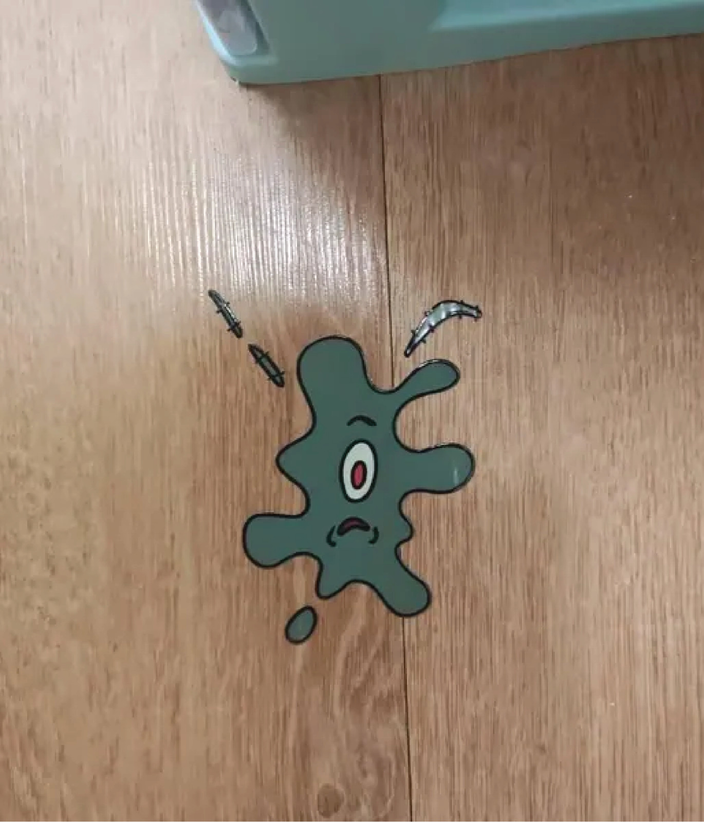 Funny Squished Plankton Spongebob Decal For Window, Car, Gas Lid, Water Bottle
