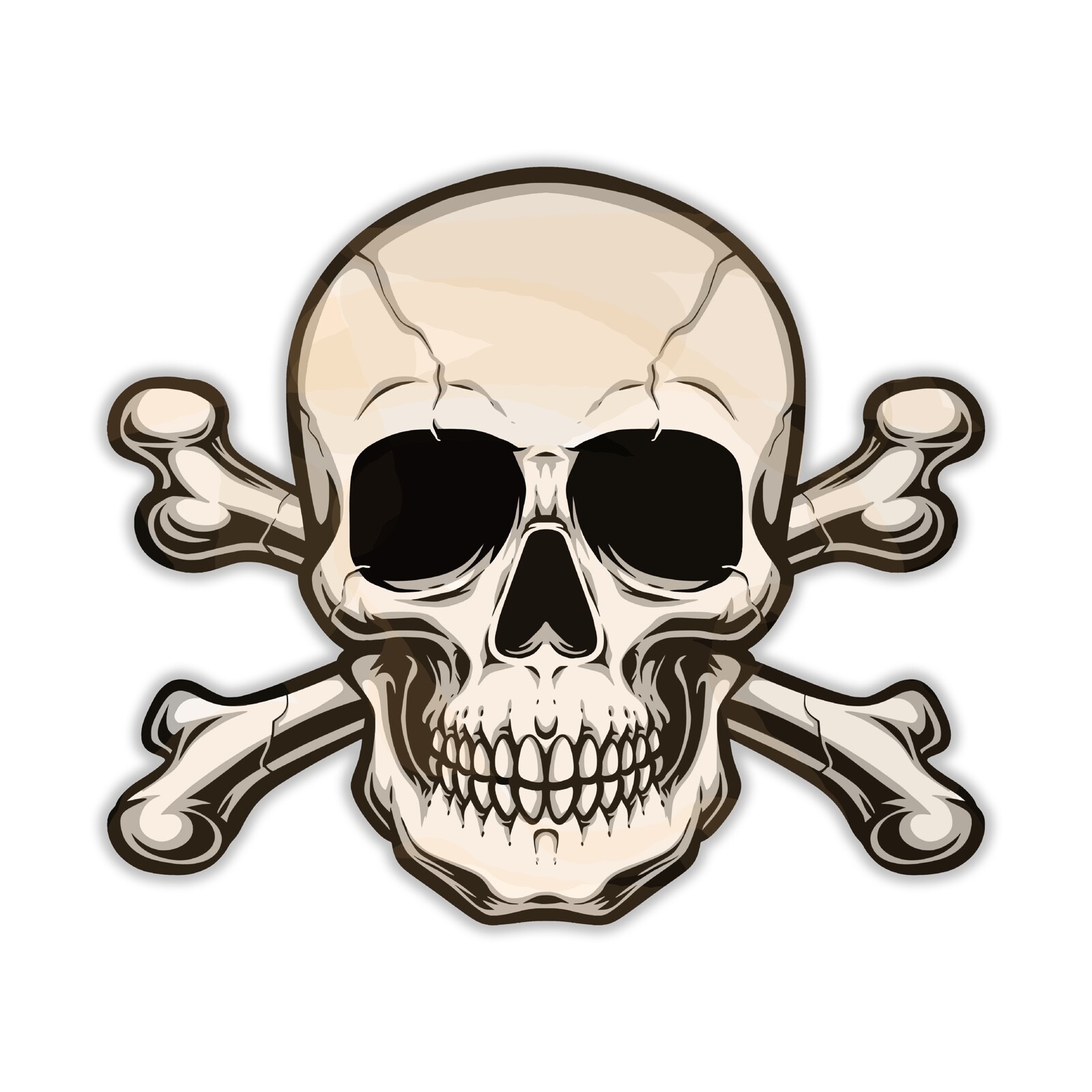 Skull Crossbones Vinyl Sticker MADE in USA Decal Truck Window Bumper Wall Car