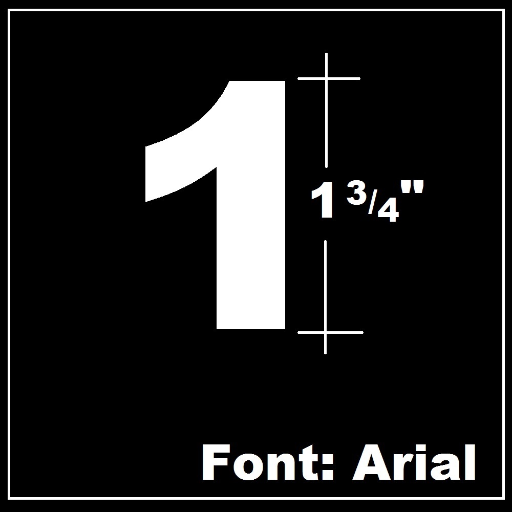 Lot of 40 1 3/4" White Vinyl Mailbox, Tool Box, Locker Numbers Decal Stickers