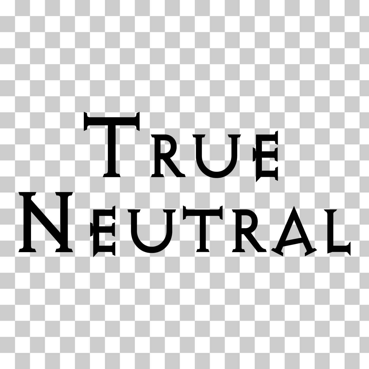 True Neutral Alignment Vinyl Sticker Decal RPG TTRPG Gaming Role Play
