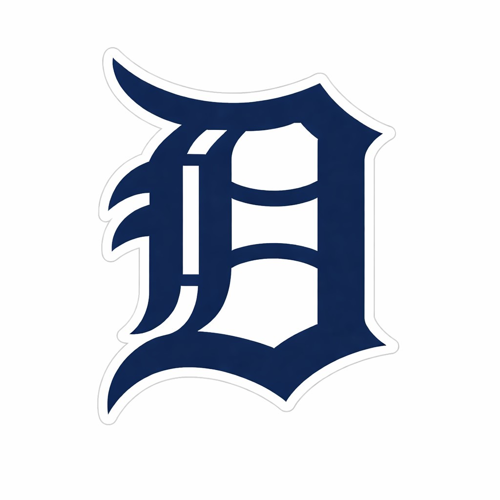 Laminated Vinyl Car Truck Window Laptop Sticker/Decal Detroit Blue White Tigers