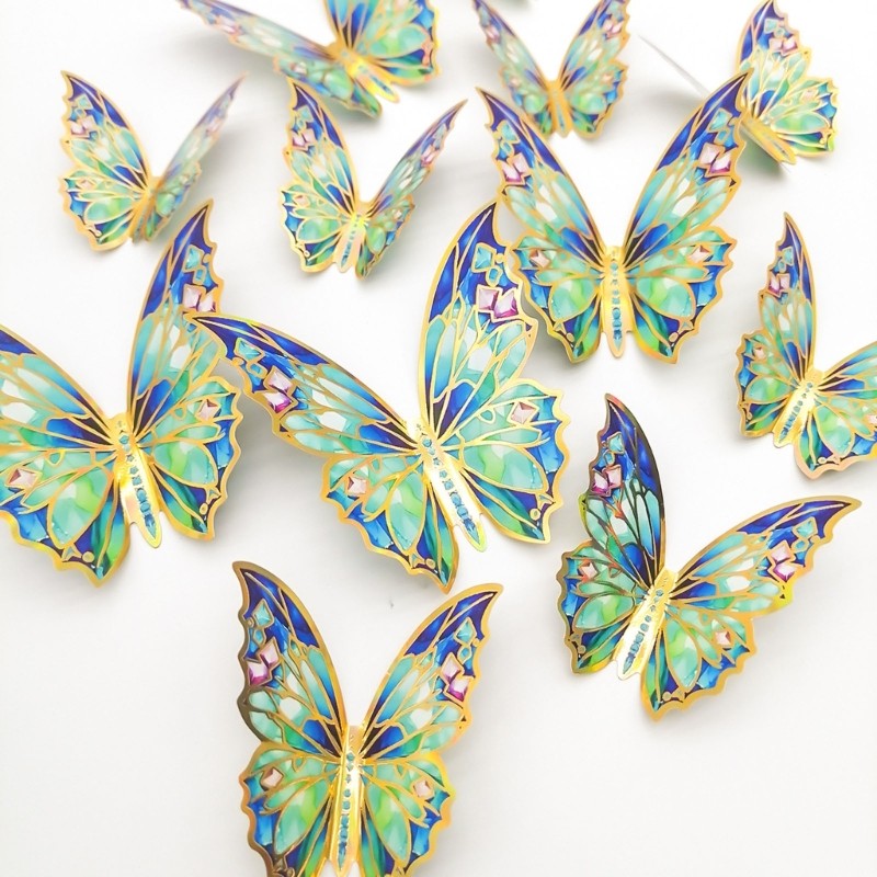 3D Effect Gradients Butterfly Wall Sticker Rest Room Wedding Decals Butterfly
