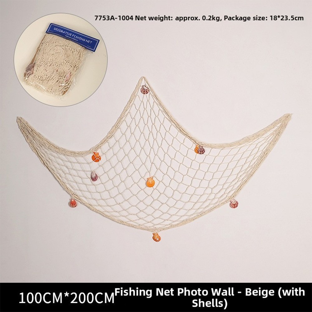 Lightweight Cotton Fishing Net Wall Hanging for DIY Photo Display Nursery Decor