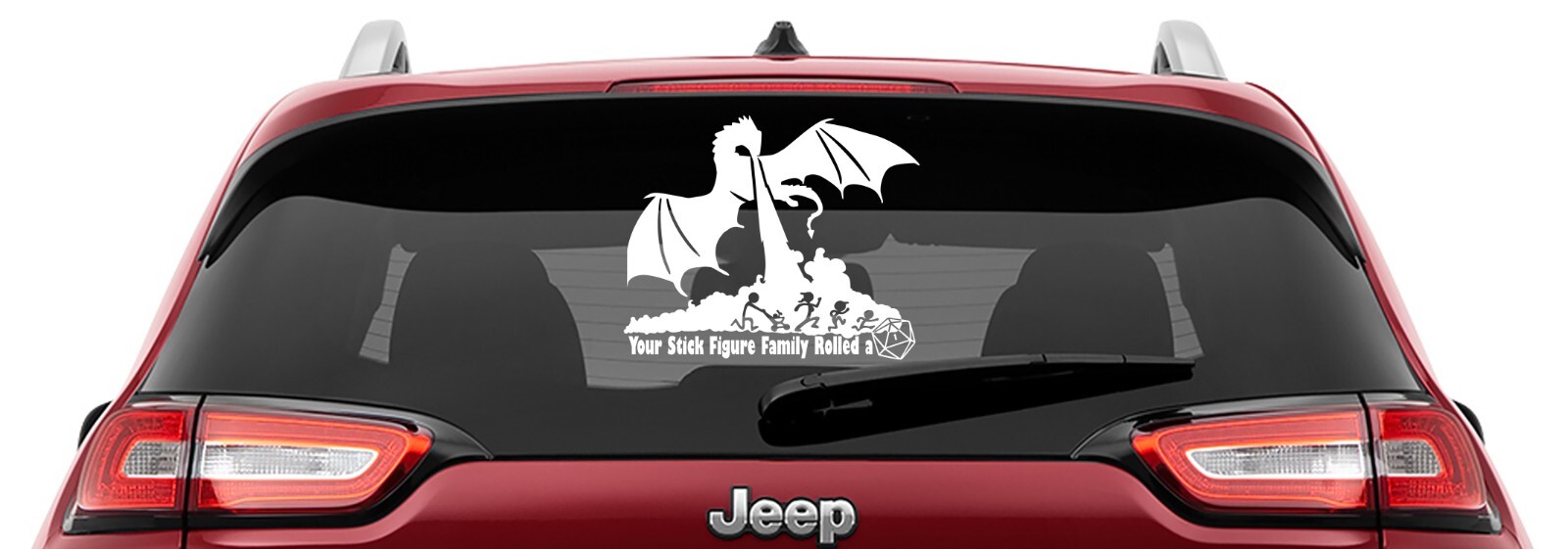 Dungeons & Dragons Inspired Your Stick Figure Family Rolled a 1 Vinyl Decal