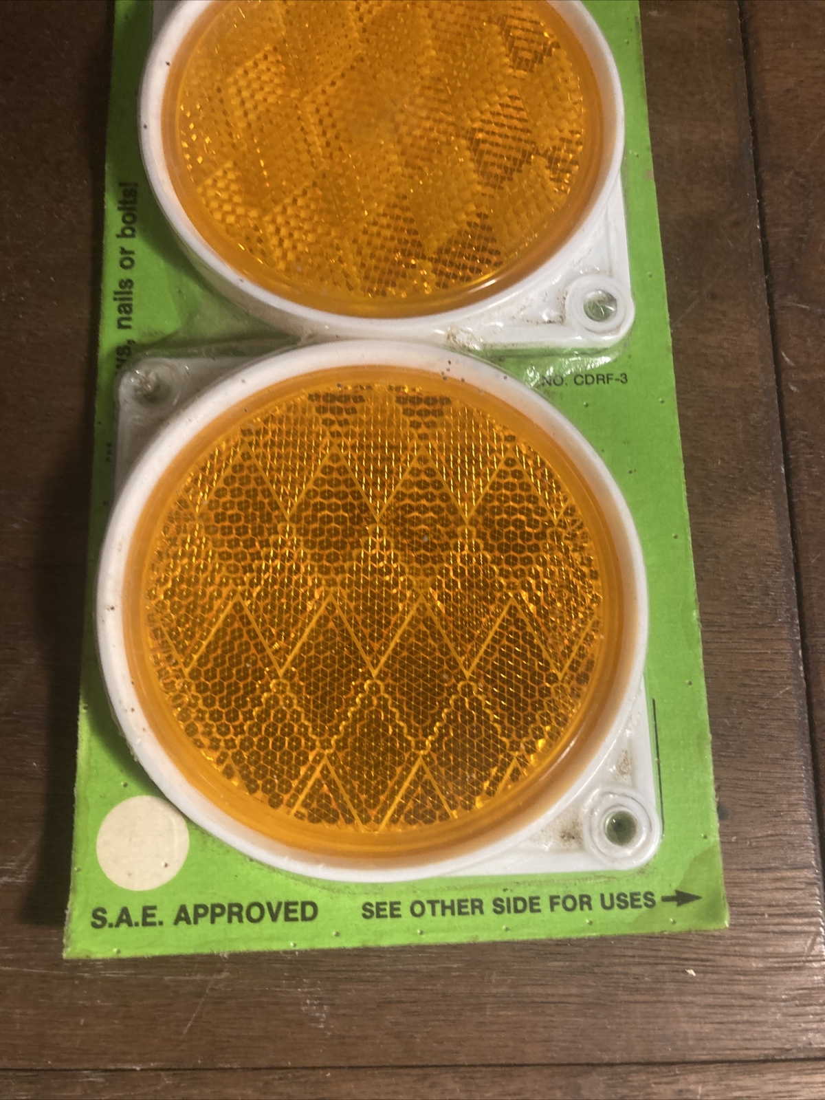 Hy-Ko Products CDRF-3 Nail On Reflector 3 1/4 Diameter Orange , 2 Piece NOS
