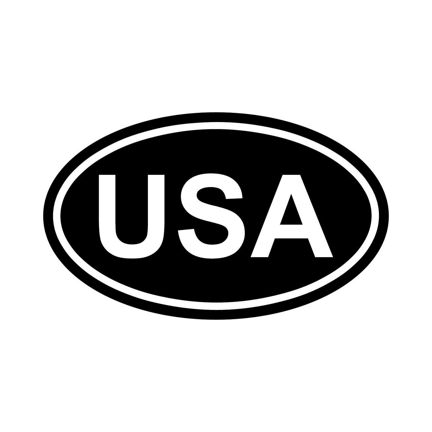 United States of America USA Oval Country Code Vinyl Decal Sticker