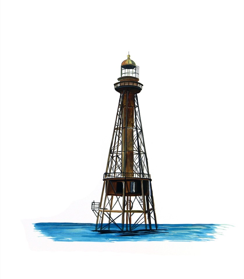 Ship Shoals Lighthouse Vinyl Sticker for Laptop Car Window Cups Mailbox