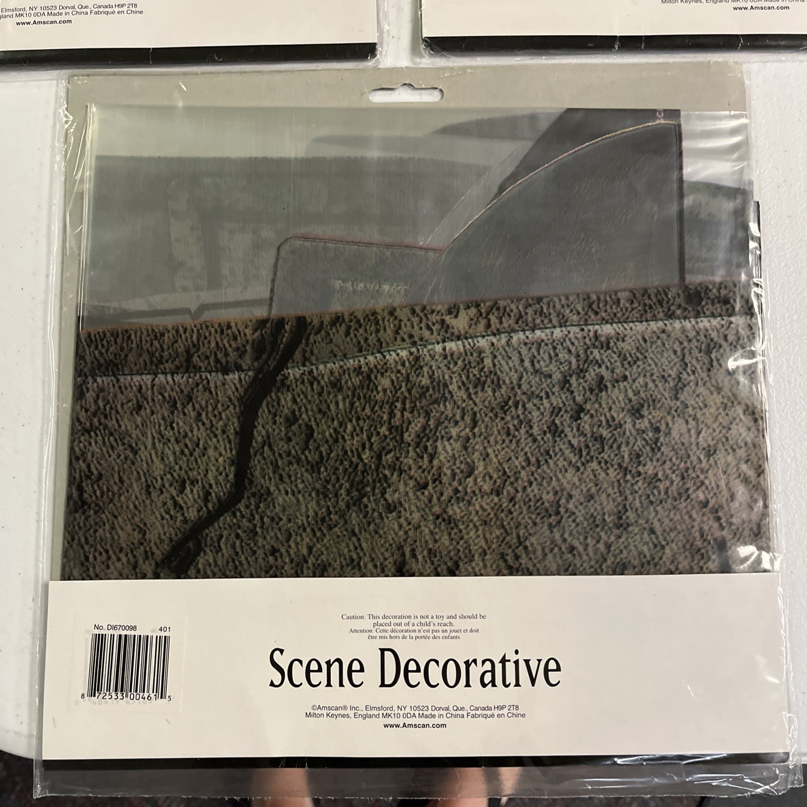 Vintage Amscan Scene Setter Set Tombstone Terror Coffin Grave Room & Border NIP