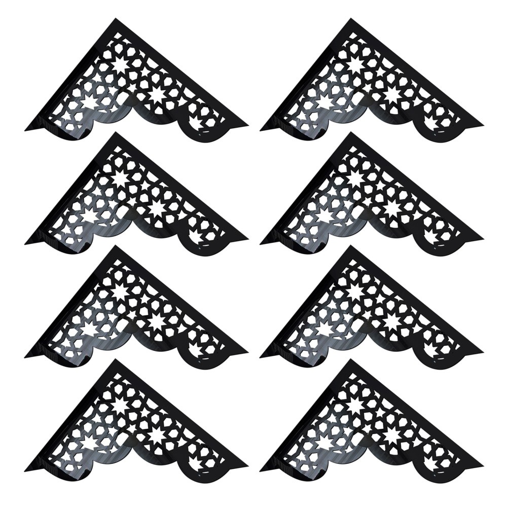 8 Pcs Corner Decorative Decals Acrylic Furniture Stickers Trim Molding