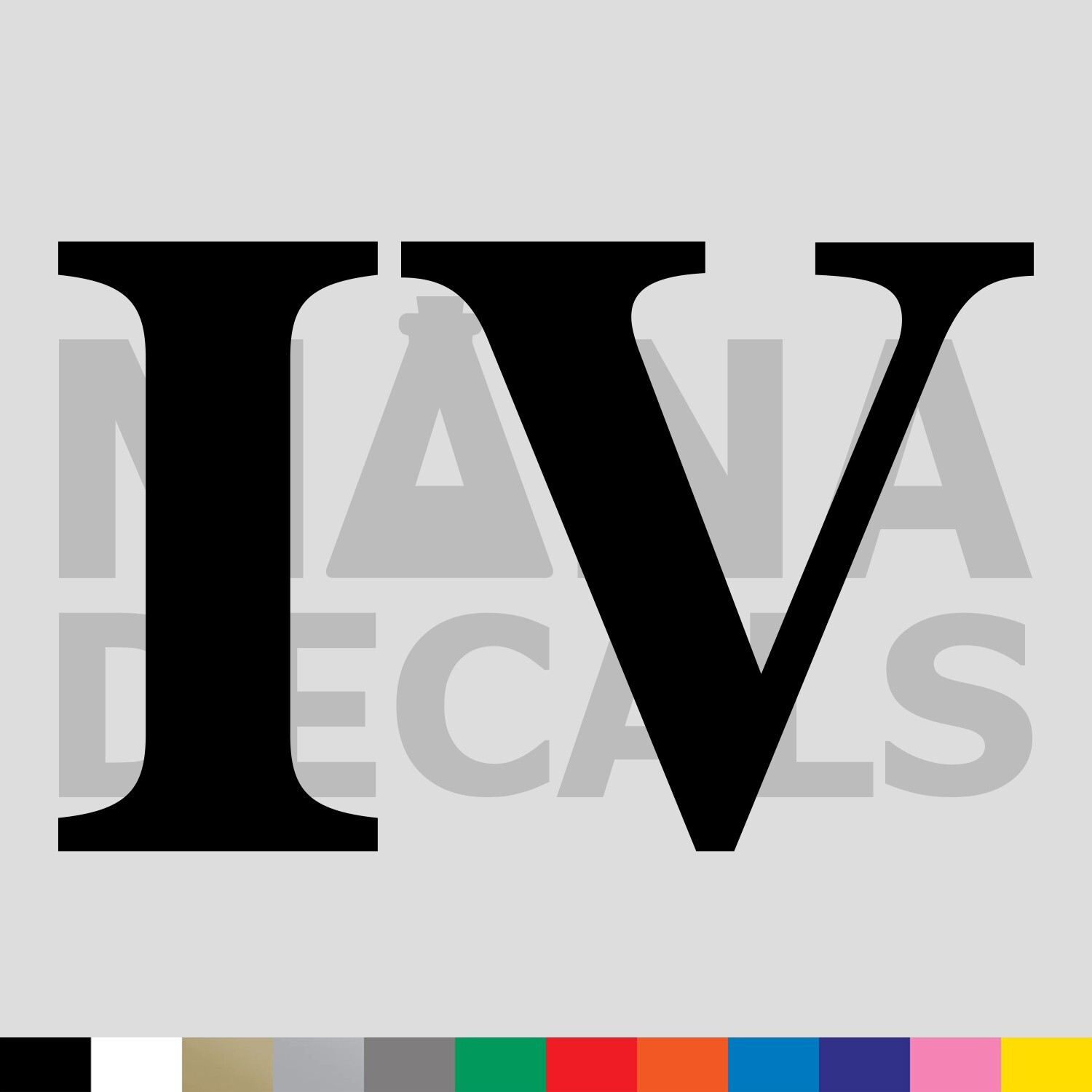 Roman Numeral IV Vinyl Die Cut Decal Sticker – Number 4 Four
