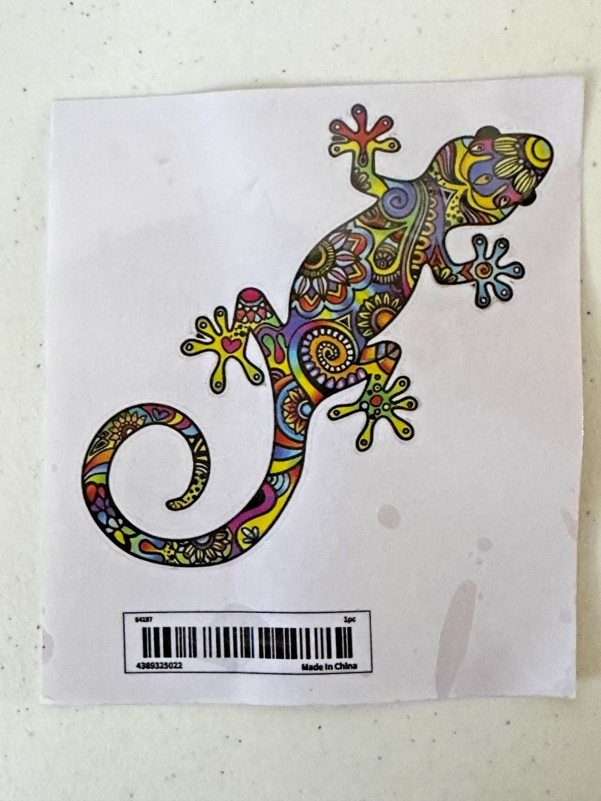 Single Large Multicolor Lizard Sticker | Reptile Decal