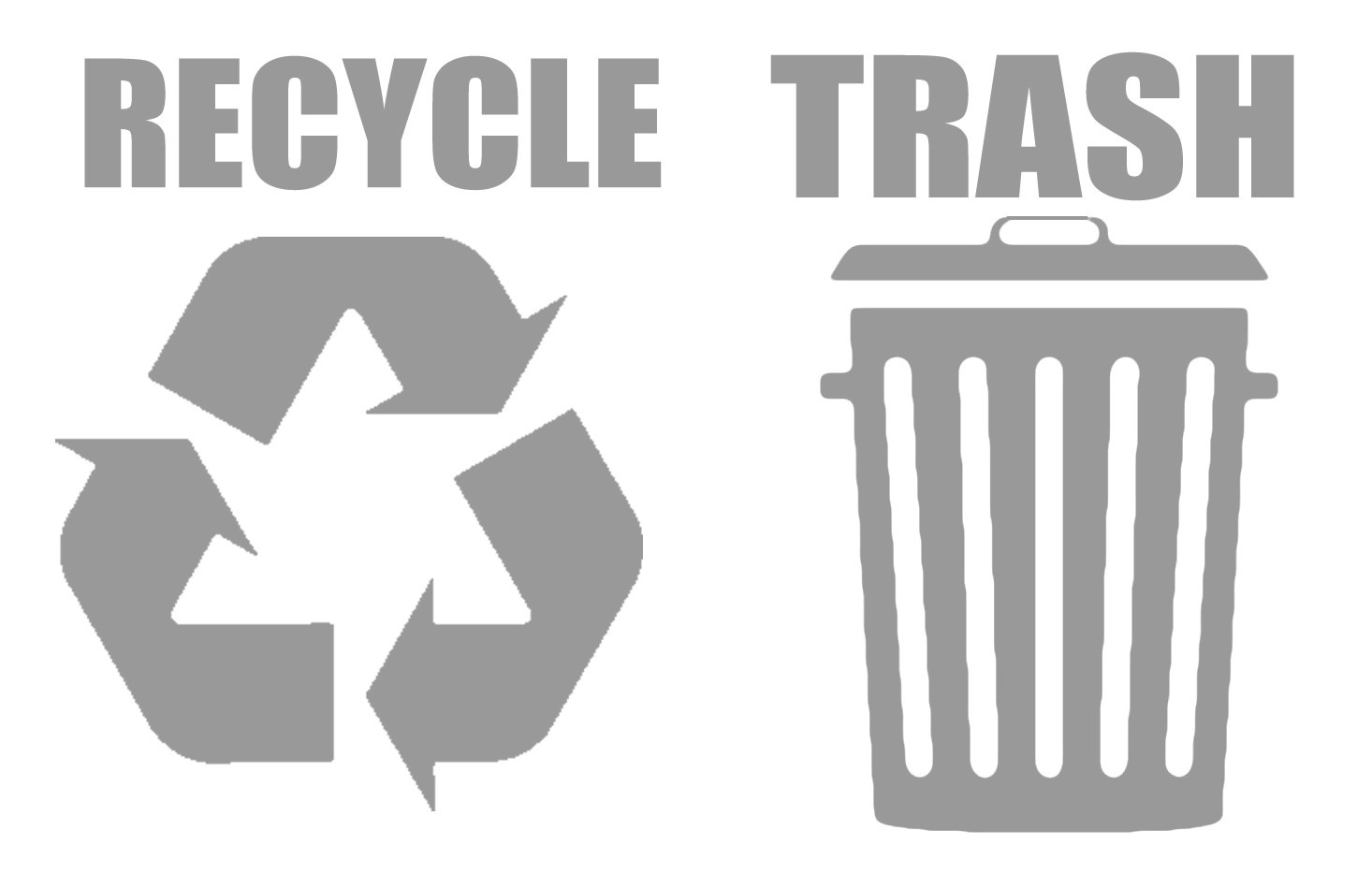 Recycle Trash Symbol Decals Sticker Logos For Home & Office Choose A1