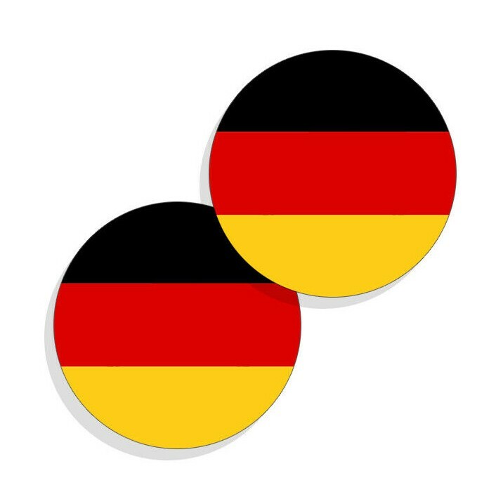 Germany Flag Stickers Flag Decals Vinyl Stickers Round Indoor Outdoor 4pack