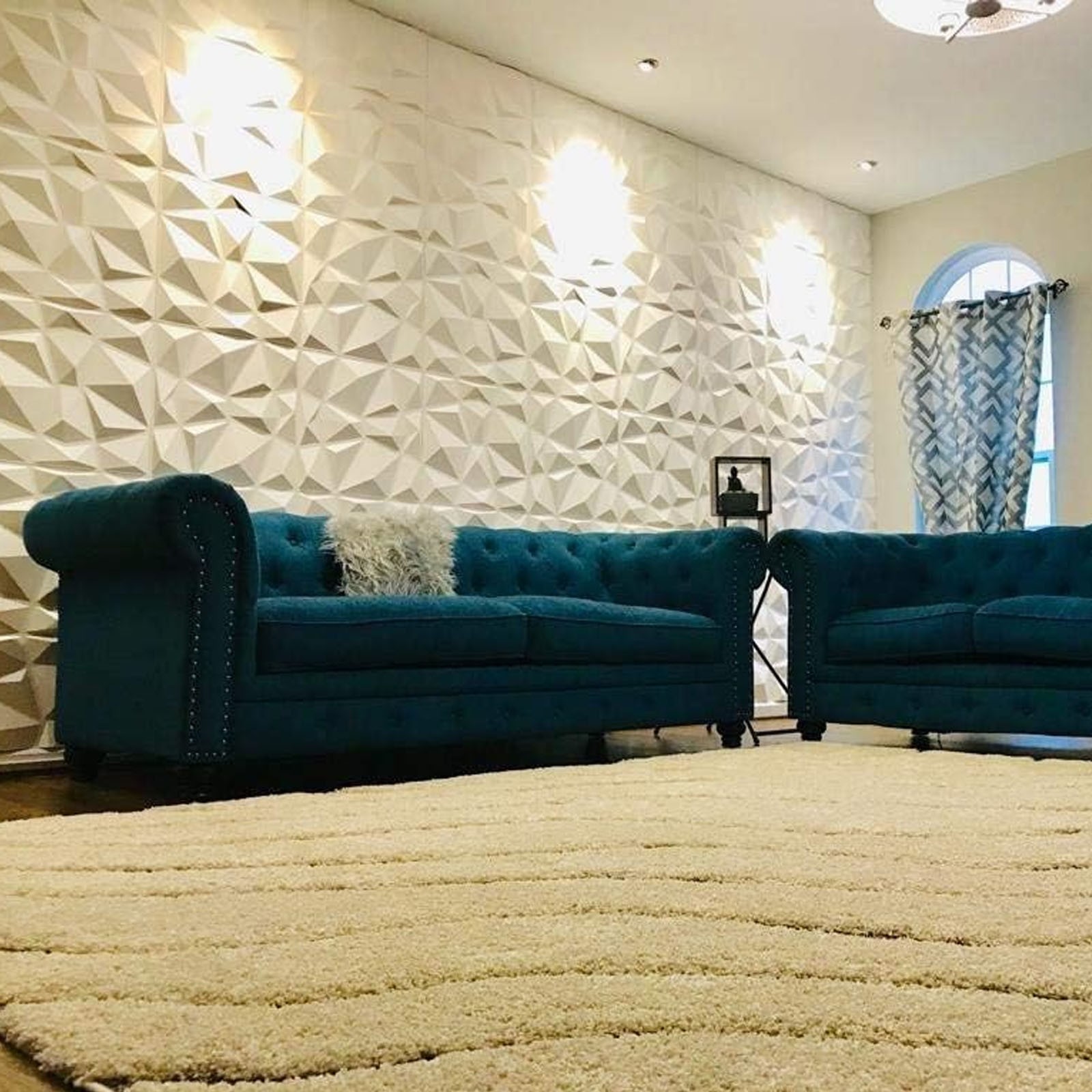 10pcs 3D Wall Panels Decorative Covering PVC Cladding Wallpaper Tiles 30x30cm