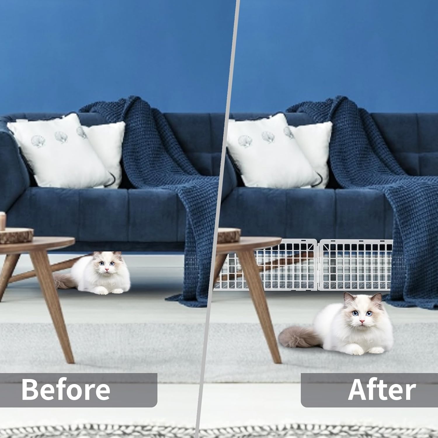 12 PCS Under Couch Blockers for Bed Couch Furniture Underneath Stop from Gett…