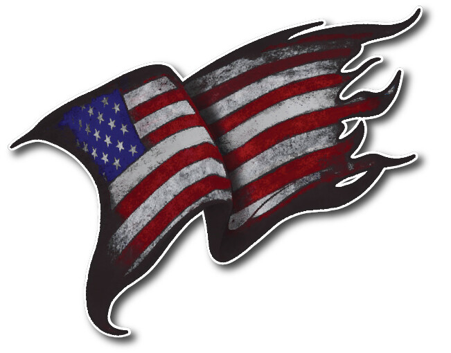 USA American Flag Vinyl Decal Stars and Stripes US Sticker Old Glory Car Truck