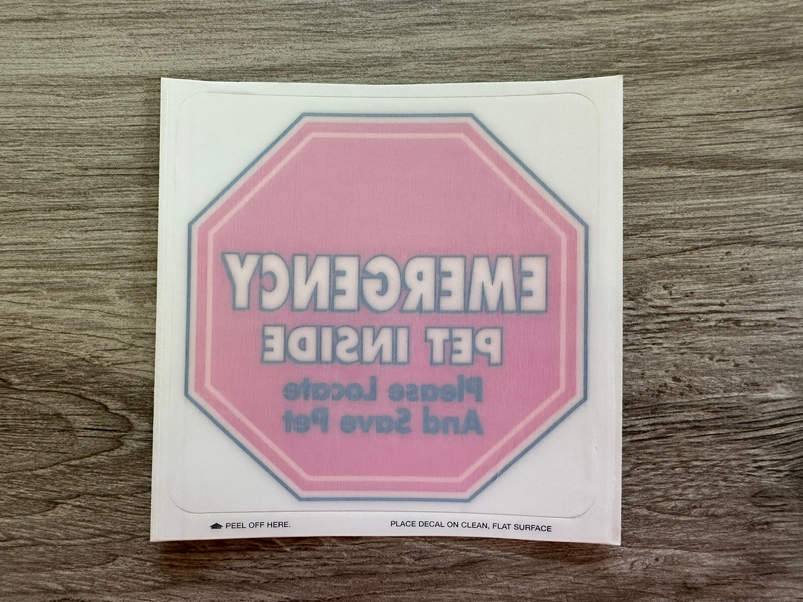 Emergency PET window decal for cats, dogs, birds, & more. Pet fire rescue decal.