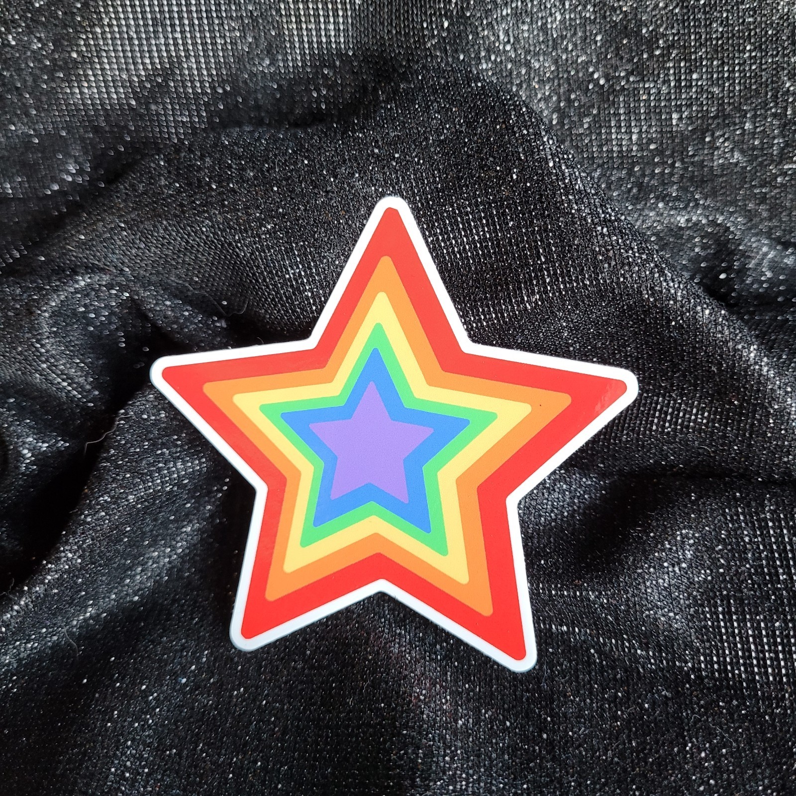 Rainbow Two Pack Stickers ~ Heart & Star ~ Rainbows Vinyl Waterproof Pride LGBTQ