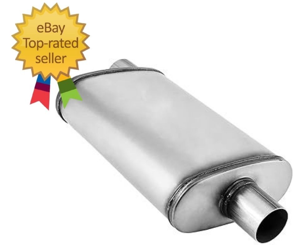 2in Universal Stainless Steel Muffler Resonator – Deep Performance Tone for Cars