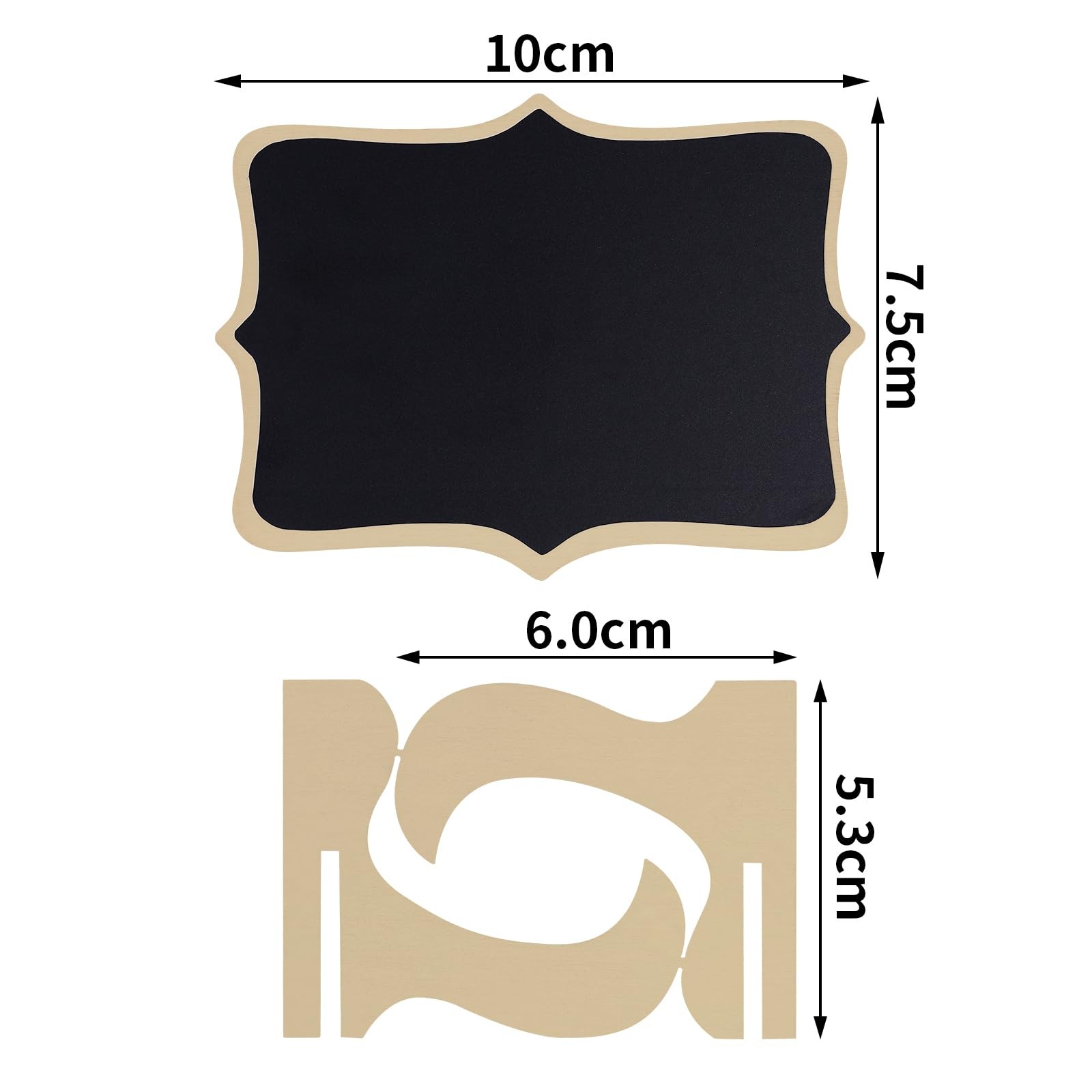LNAUJS 15 Pcs Small Chalkboards, Mini 3.94 inches by 2.95 inches, Black