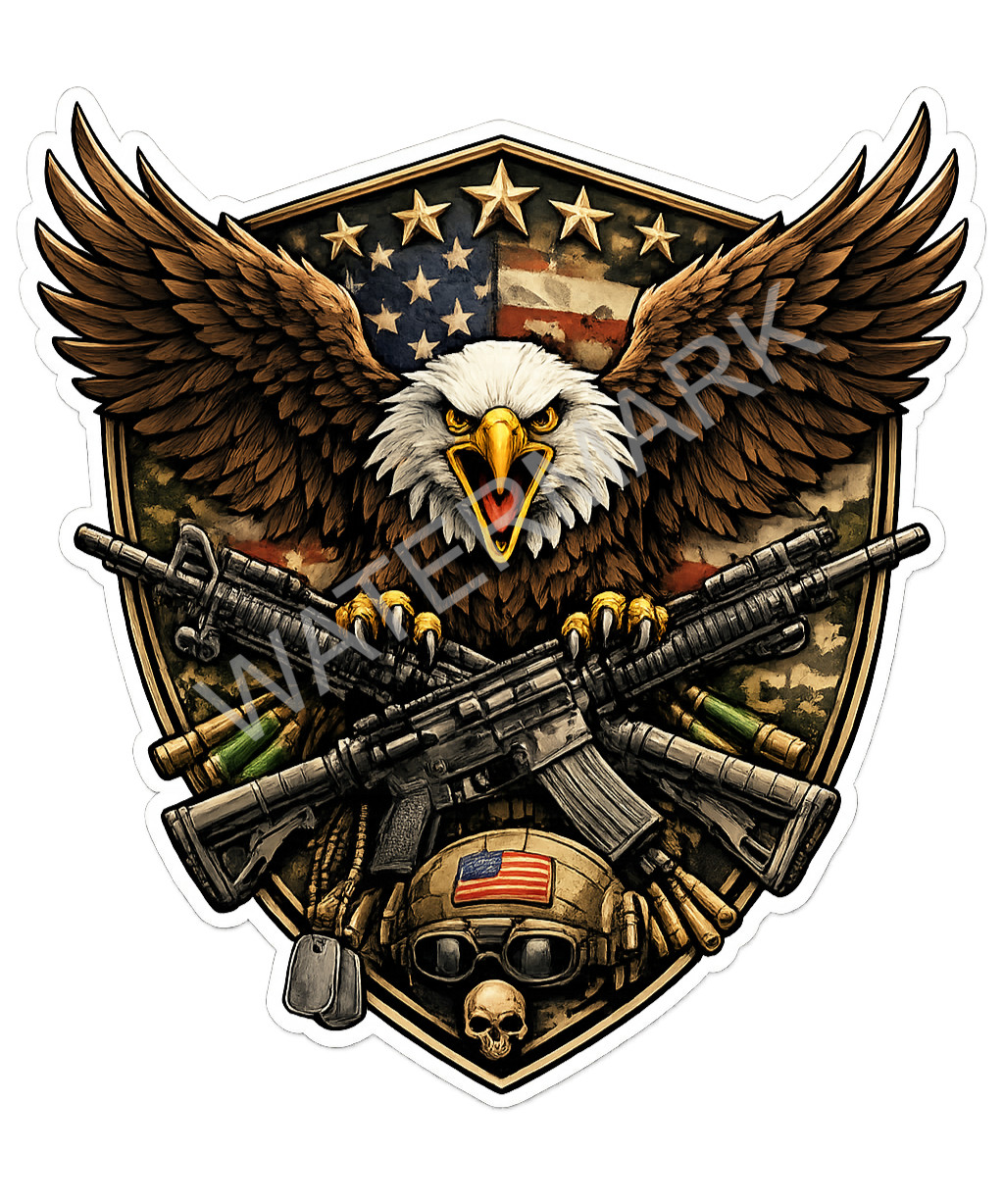 US Army Decal Sticker United States Military Veteran Logo Seal Flag 09