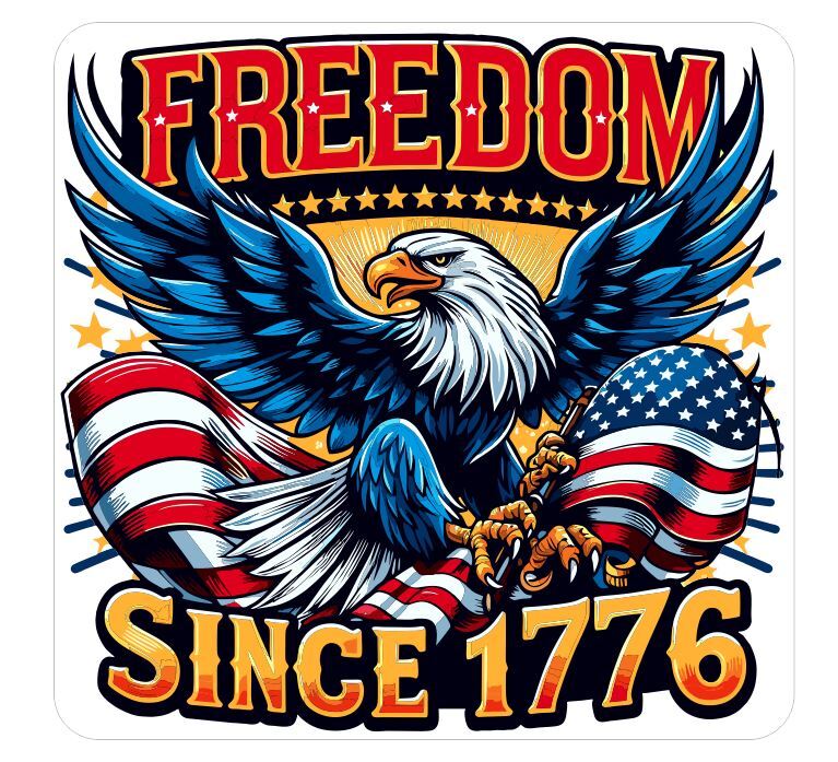 USA American Eagle & Flag Sticker Decal A688