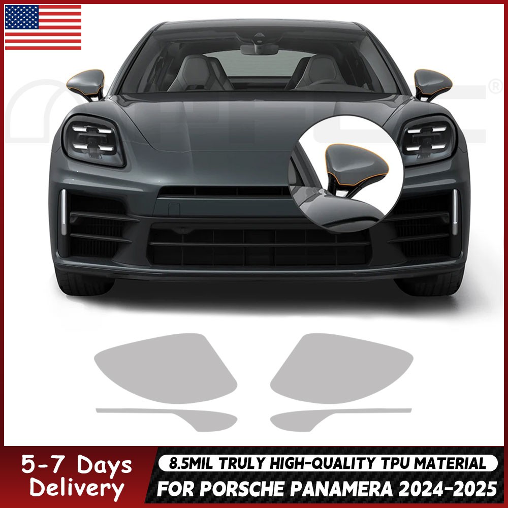 For Porsche Panamera 2024-UP Headlights Mirror Precut Paint Protection Film PPF