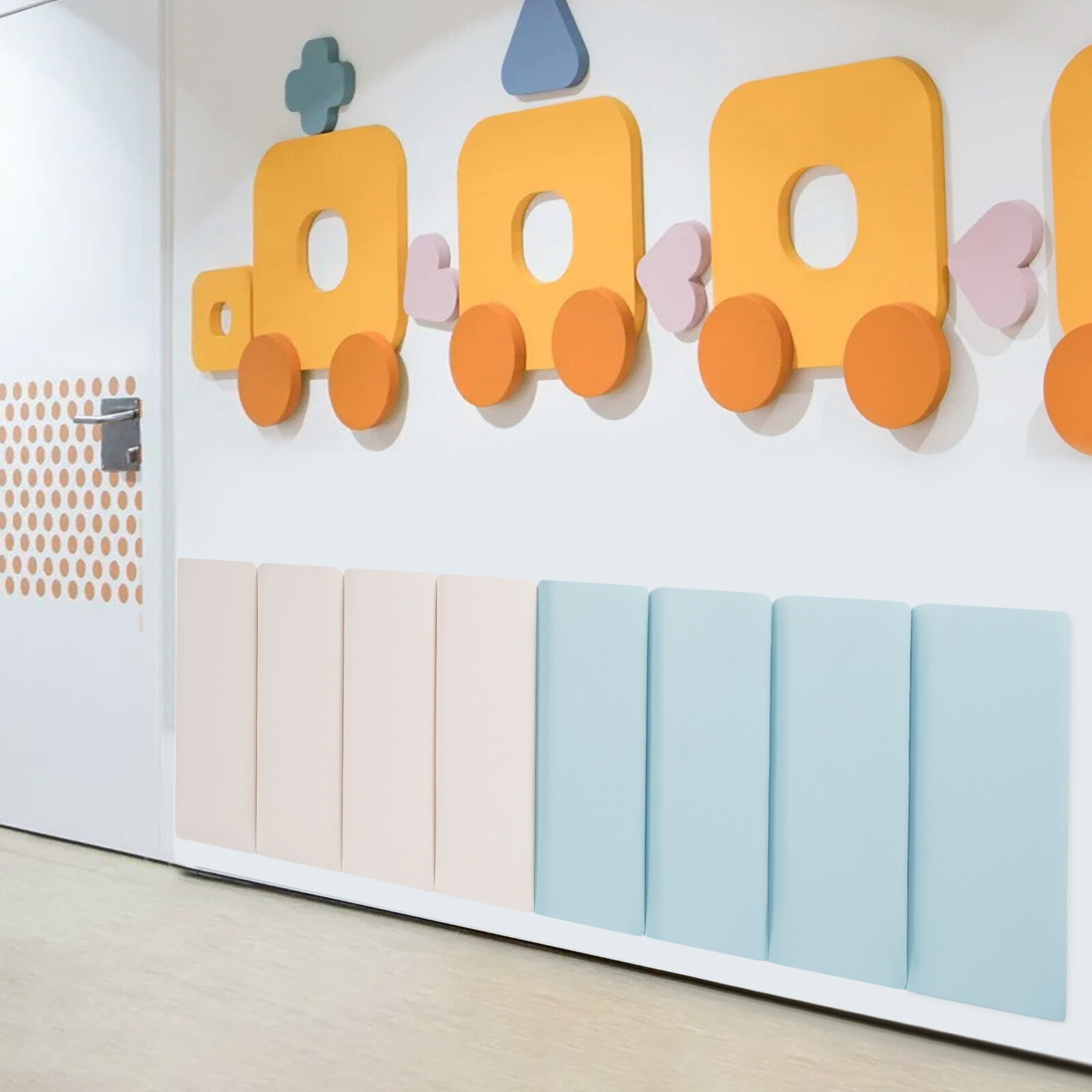 Wall Panels Pack of 8 Self-Adhesive Wall Panel, Anti-collision Wall Padding