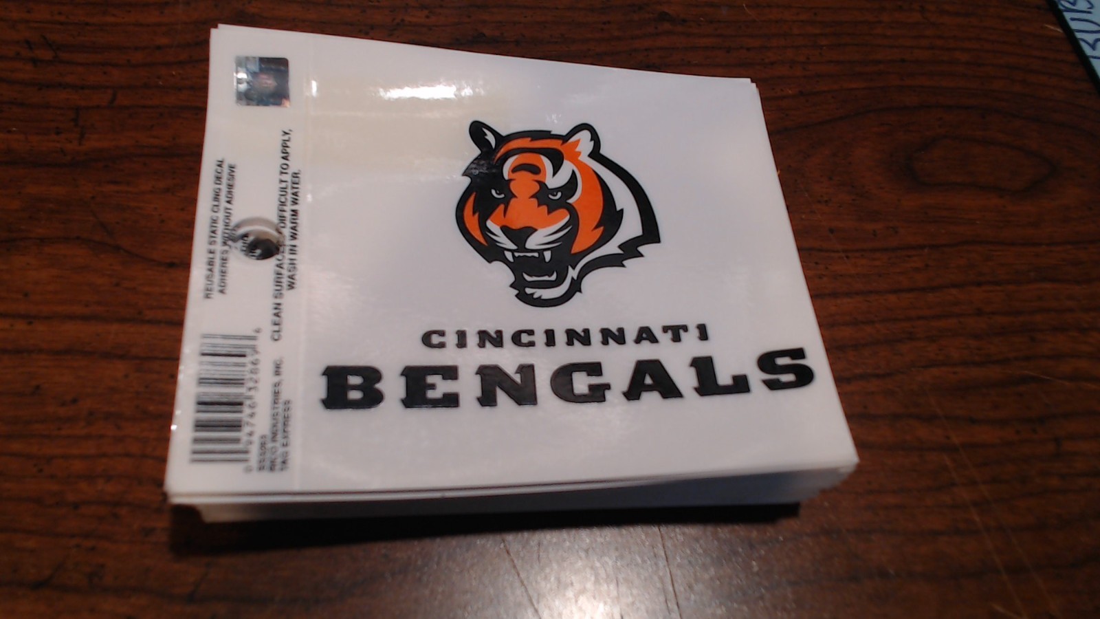 LOT OF 45 /Cincinnati Bengals Logo Football Sticker Decal REUSABLE STATIC CLING