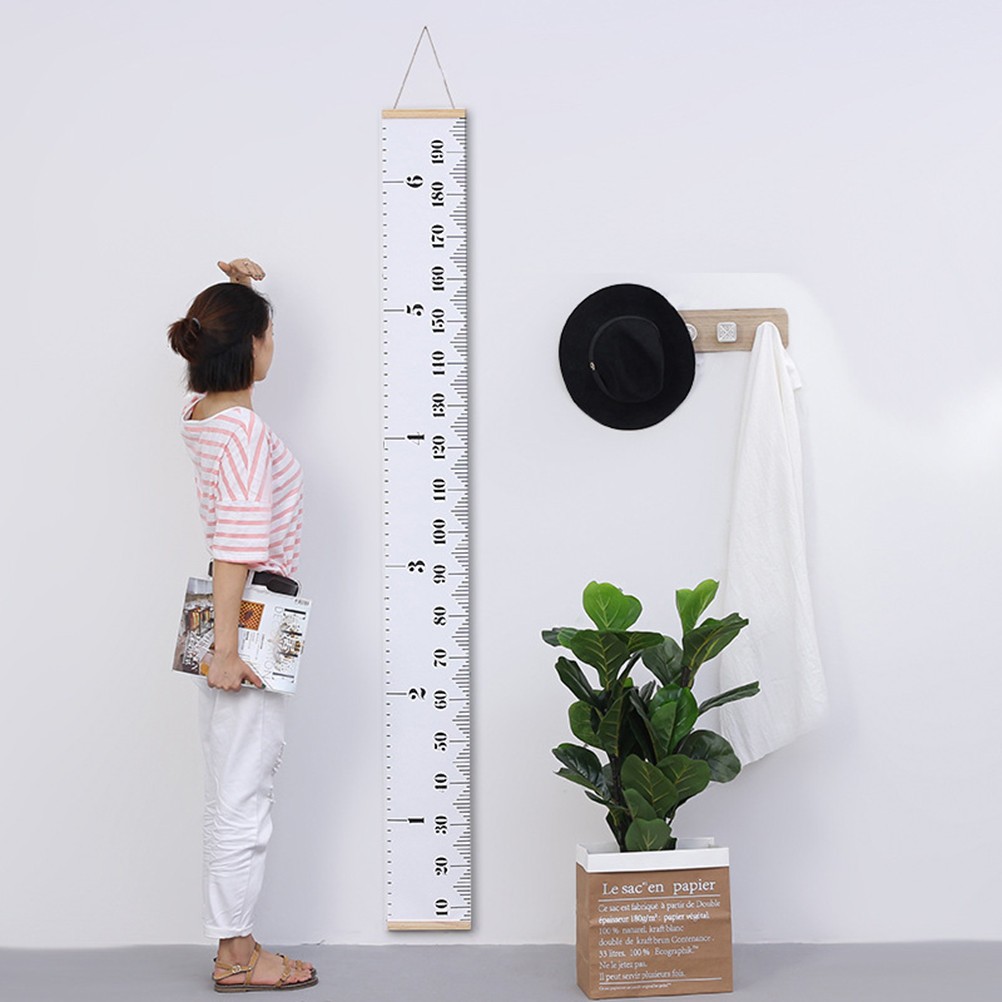 Wood Frame Height Measuring Ruler Hanging Chart For Children Room Wall Decor