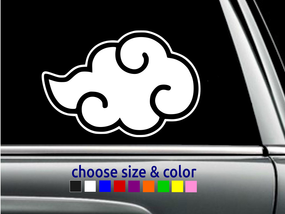 Naruto Akatsuki Red Cloud Vinyl Laptop Decal Car Wall Sticker CHOOSE SIZE COLOR