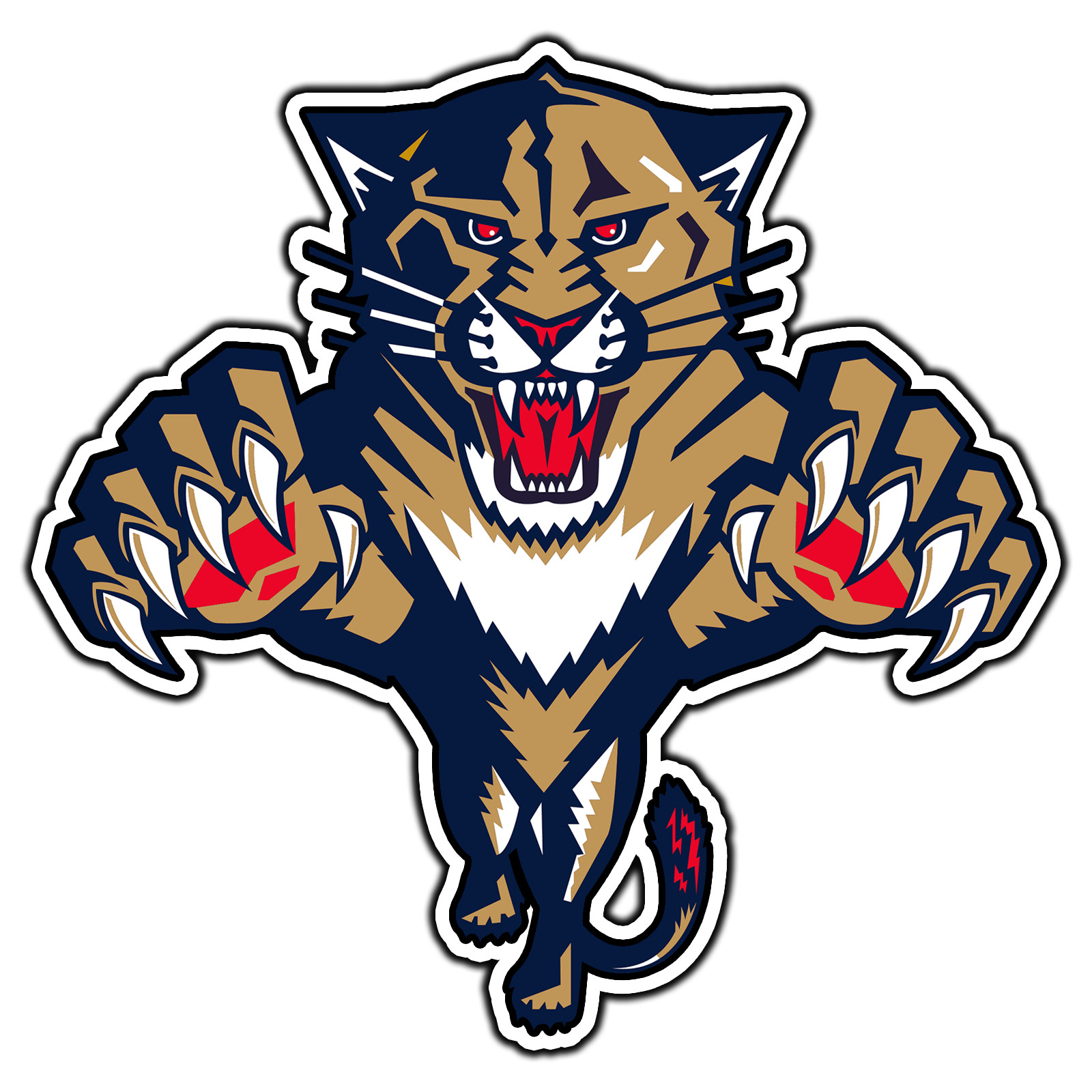 Florida Panthers Mascot Logo #2 Hockey Sticker Waterproof Vinyl Decal Die-Cut