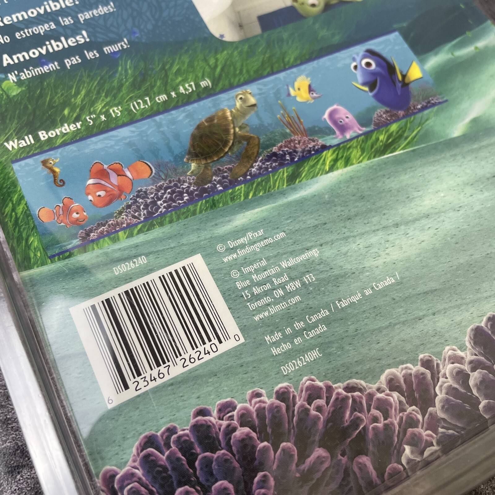 Disney Pixar Finding Nemo Self-Stick Wall Border 5” x 15” Inches Wall Decor NEW