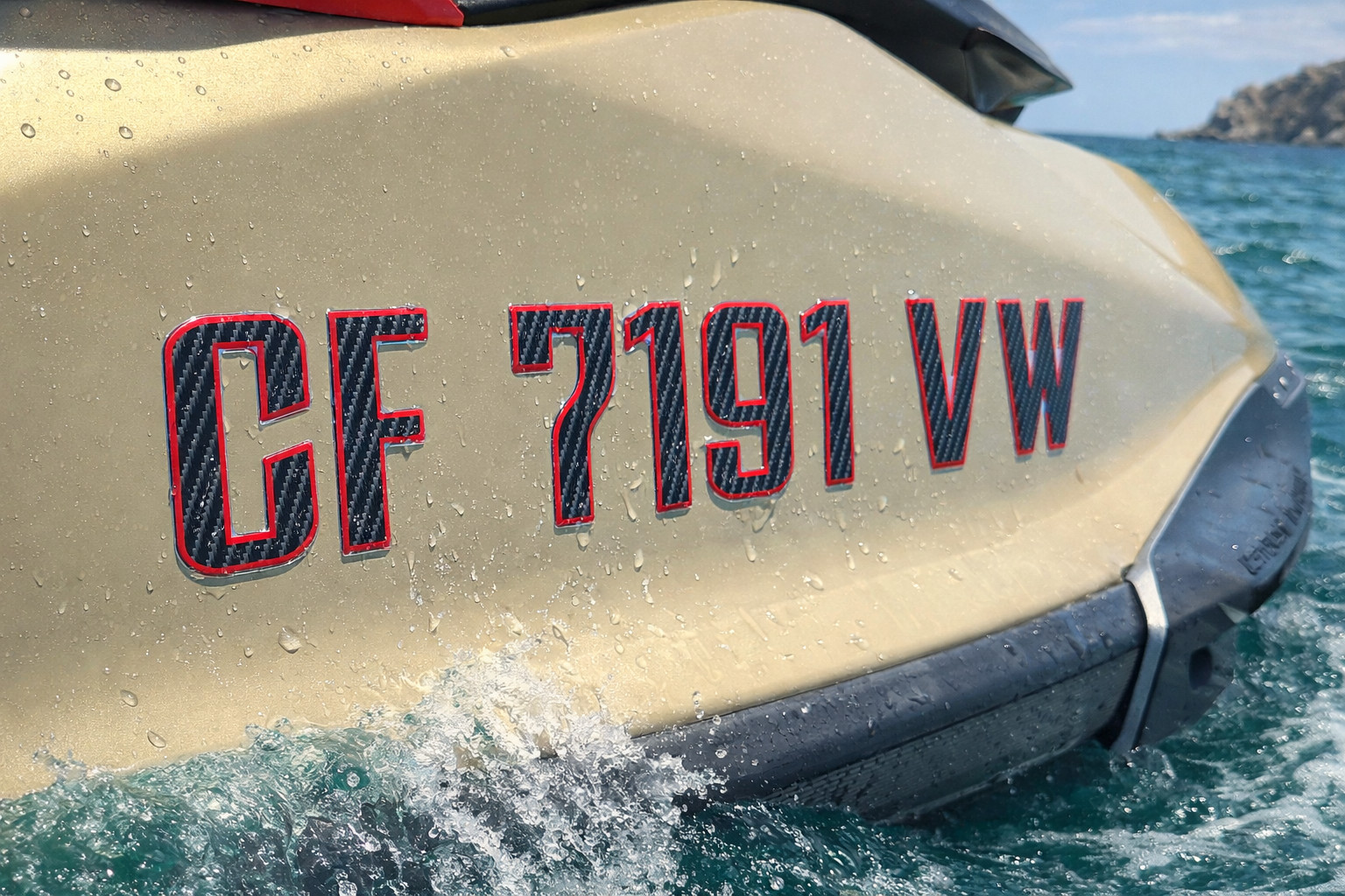 BOAT PWC LETTERS & NUMBERS REGISTRATION – RAISED CARBON FIBER 3D DECALS