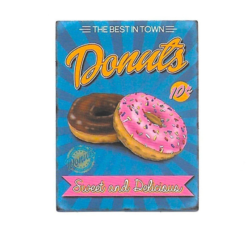 Donuts Retro Diner Advertisement Die Cut Vinyl Sticker Food Journaling Gift