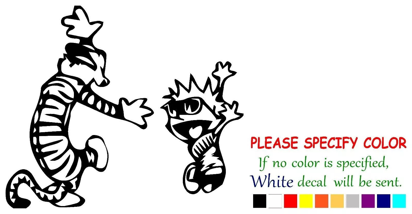 Calvin and Hobbes Adhesive Vinyl Decal Sticker Car Truck window Various Sizes