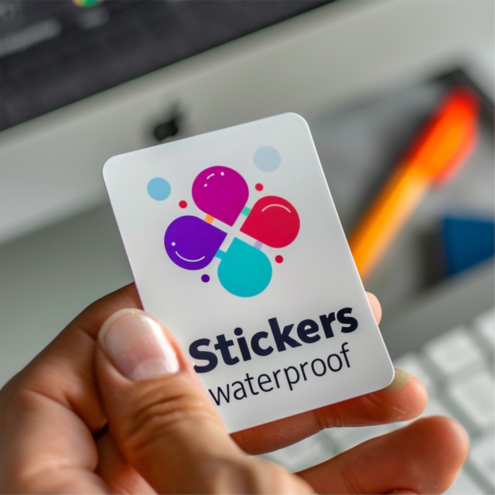 Custom Opaque Stickers – Personalized Logo Text Name 1.5-5 Inch Qty 100