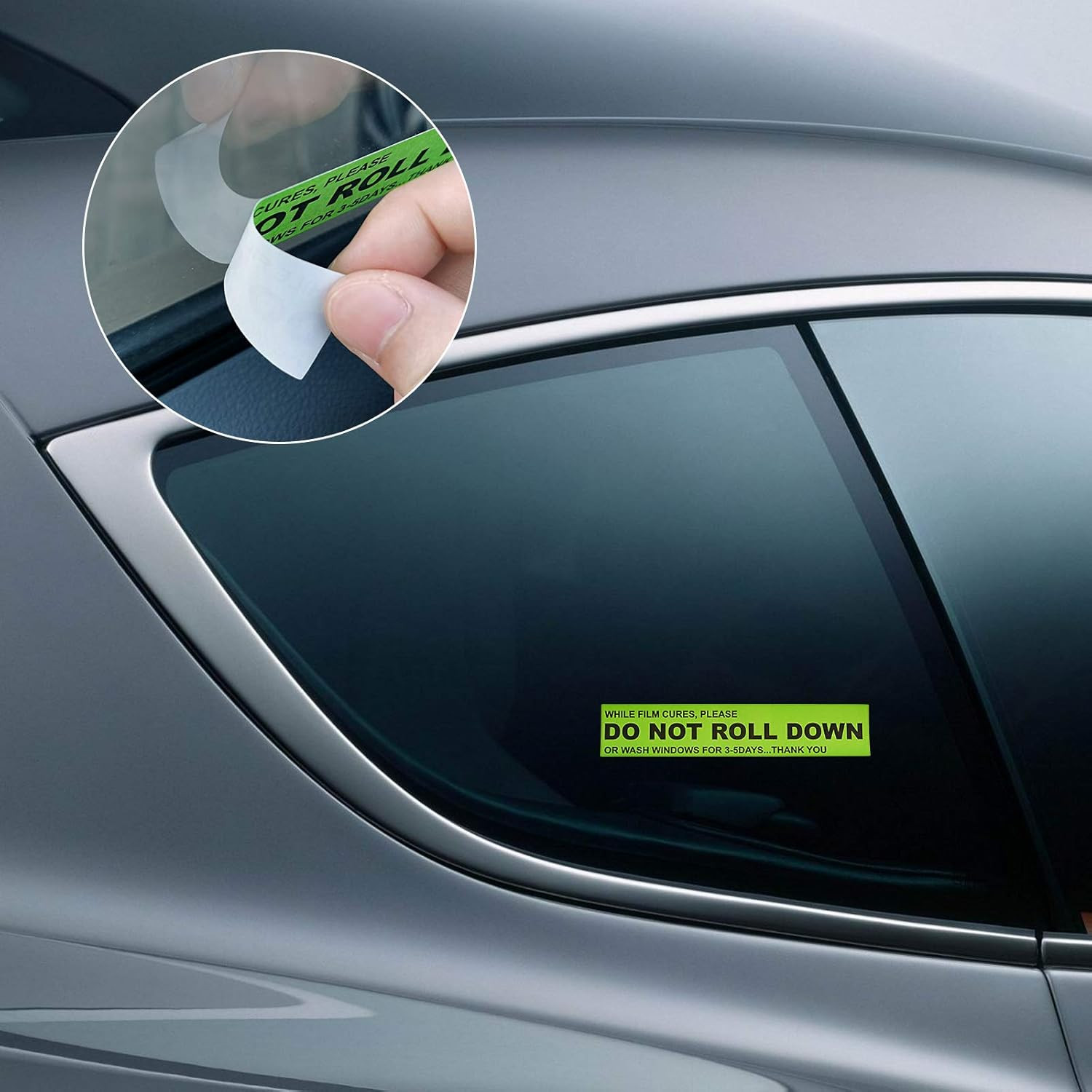 100Pcs/Roll DO NOT ROLL down Automotive Self-Adhesive Stickers Warning Label for