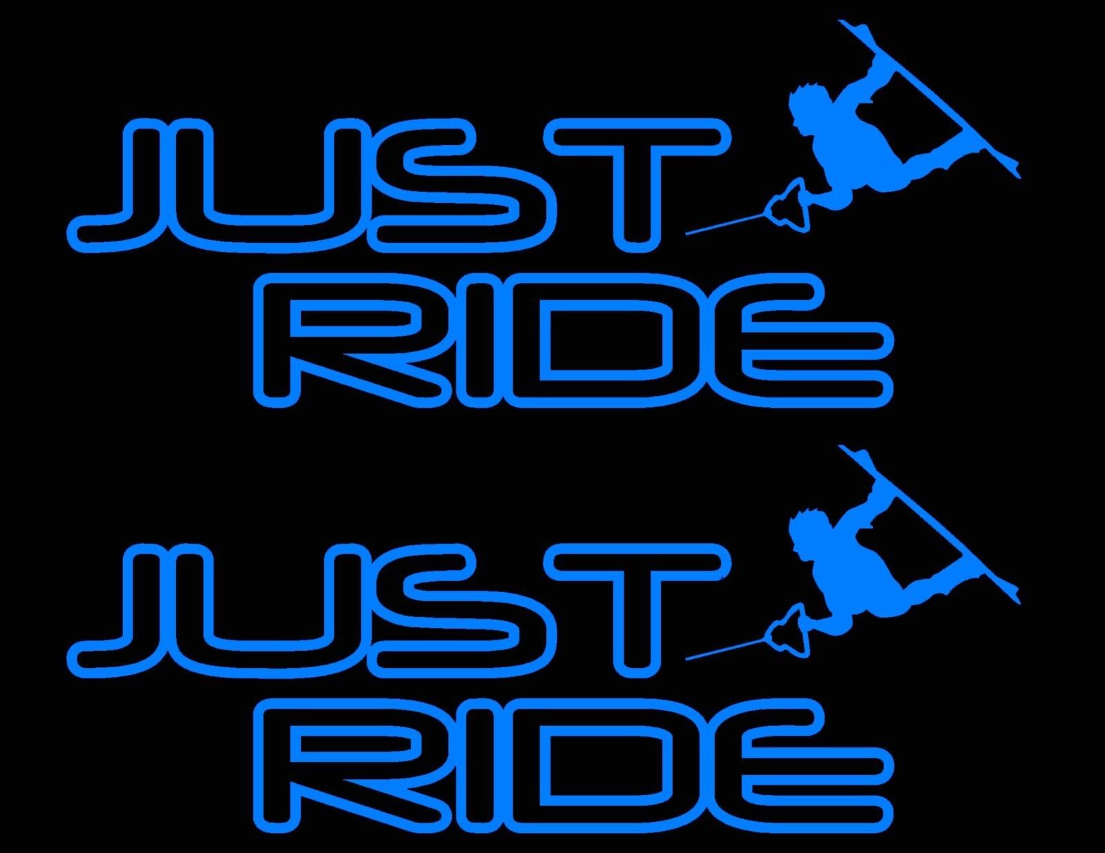 WAKEBOARD DECAL STICKER 2 PACK JUST RIDE WAKE BOARD LIQUID FORCE HYPERLITE