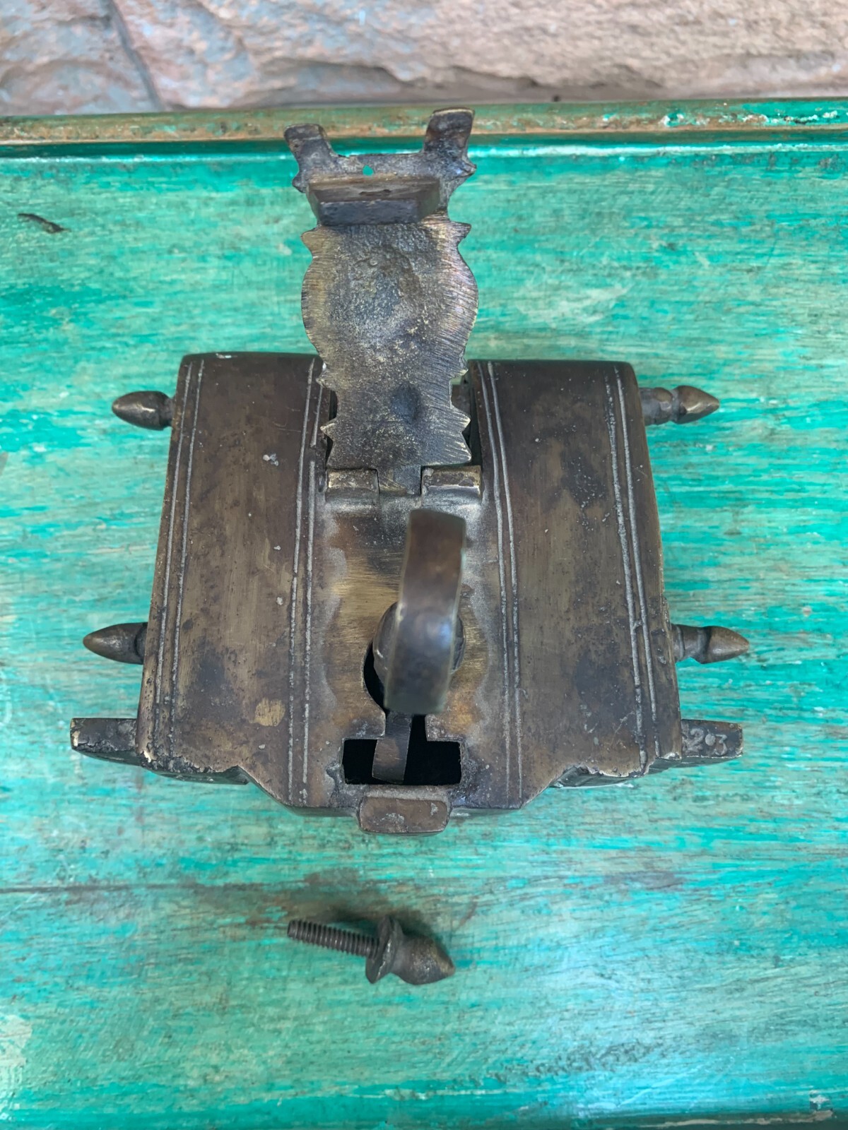 Brass Old Lock/Beautiful Hand Carved Door Lock/Safety Doors And Locks Brass Hard