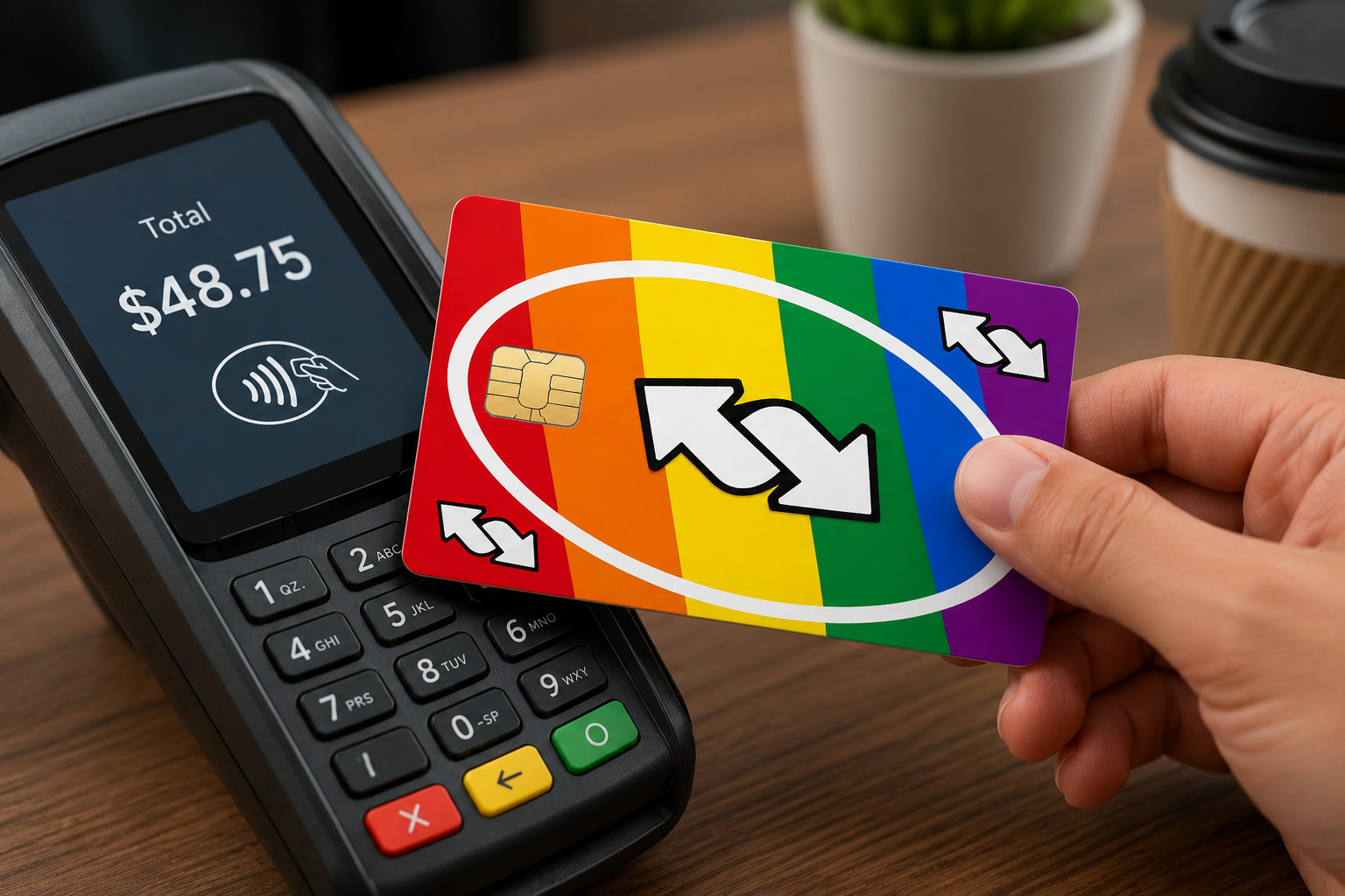 Rainbow Reverse Card Credit Card Skin Vinyl Sticker Debit Card Wrap Pride